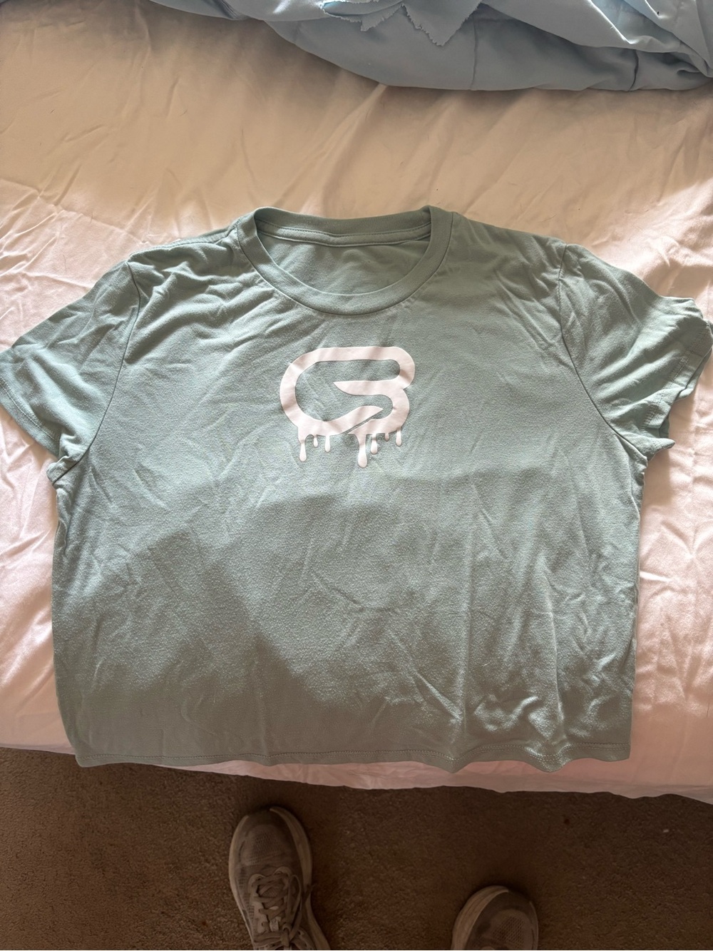 Cyclebar Mint Green Cropped Logo Tee